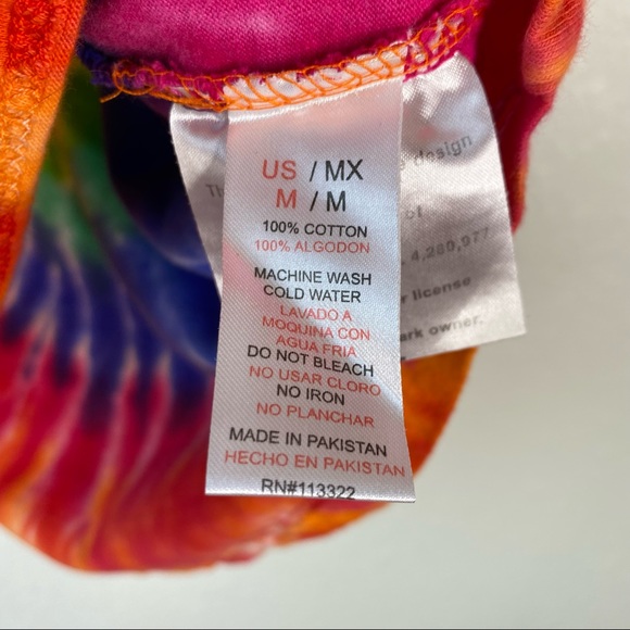 San Diego California Tie Dye Spell Out T-Shirt - Picture 7 of 8